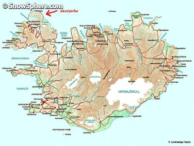 map of iceland