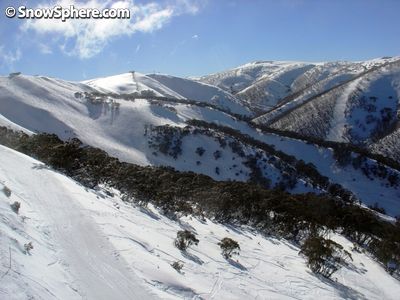 Clear skies and slushy slopes, another day in the Aussie resorts